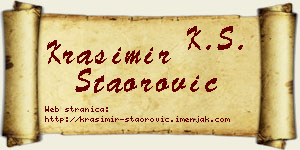 Krasimir Staorović vizit kartica